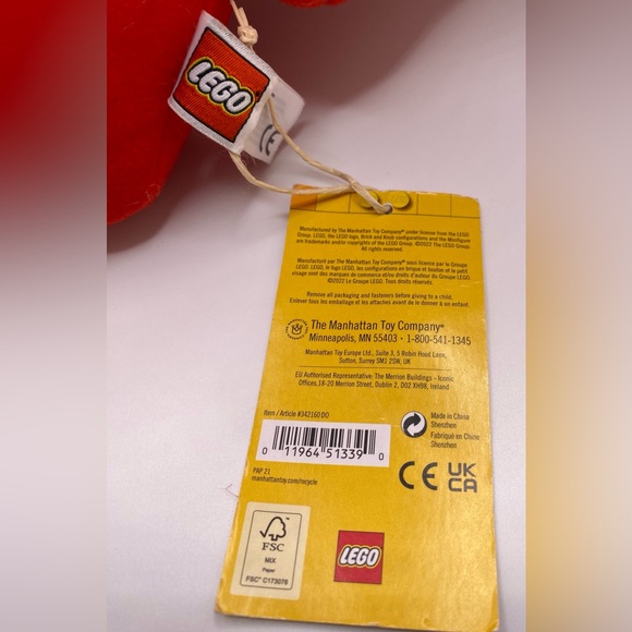 NWT LEGO Minifigure Brick Suit Girl 13” Plush Character Collectible Lego Lovers - Picture 5 of 5